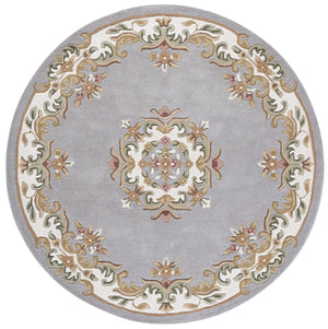 Safavieh Aubusson Elegant Hand-tufted Runner Rug In Grey And Ivory - Timeless Design For Any Space Grey ,Ivory 80% Wool,20% Cotton Aub301f-6r