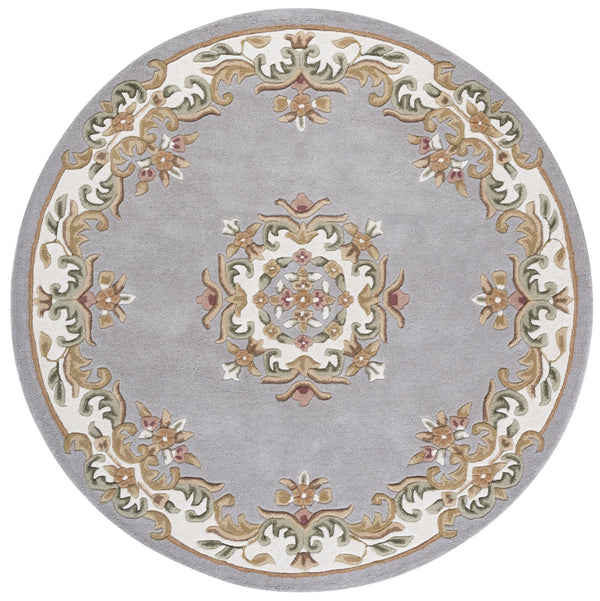 Safavieh Aubusson Elegant Hand-tufted Runner Rug In Grey And Ivory - Timeless Design For Any Space Grey ,Ivory 80% Wool,20% Cotton Aub301f-6r