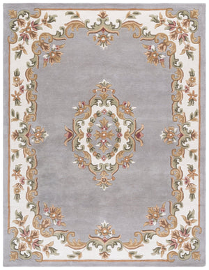 Safavieh Aubusson Elegant Hand-tufted Runner Rug In Grey And Ivory - Timeless Design For Any Space Grey ,Ivory 80% Wool,20% Cotton Aub301f-8