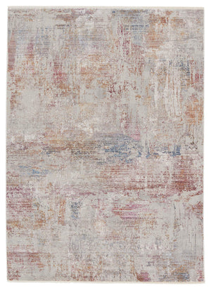 Jaipur Living Vibe by Jaipur Living Jonet Abstract Polyester Runner Rug with Fringe Hallway Accent Light Gray 8'X10' RUG151193