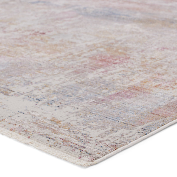 Jaipur Living Vibe by Jaipur Living Jonet Abstract Polyester Runner Rug with Fringe Hallway Accent Light Gray 8'X10' RUG151193