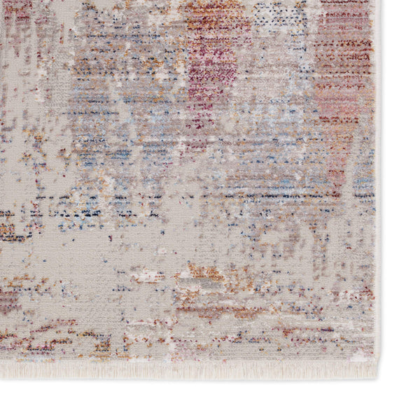 Jaipur Living Vibe by Jaipur Living Jonet Abstract Polyester Runner Rug with Fringe Hallway Accent Light Gray 8'X10' RUG151193