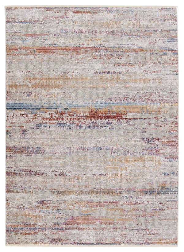 Jaipur Living Vibe by Jaipur Living Alzea Abstract Polyester Runner Rug with Fringed Carved Pile 8' x 10' RUG151197