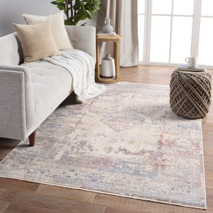Jaipur Living Vibe by Jaipur Living Faded Medallion Polyester Runner Rug with Fringe Vintage Global Look 3' x 10' RUG151446