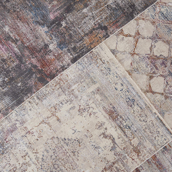 Jaipur Living Vibe by Jaipur Living Faded Medallion Polyester Runner Rug with Fringe Vintage Global Look 3' x 10' RUG151446
