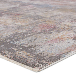 Jaipur Living Vibe by Jaipur Living Jonet Abstract Polyester Runner Rug with Fringe Hallway Accent Dark Gray 3'X12' RUG151455