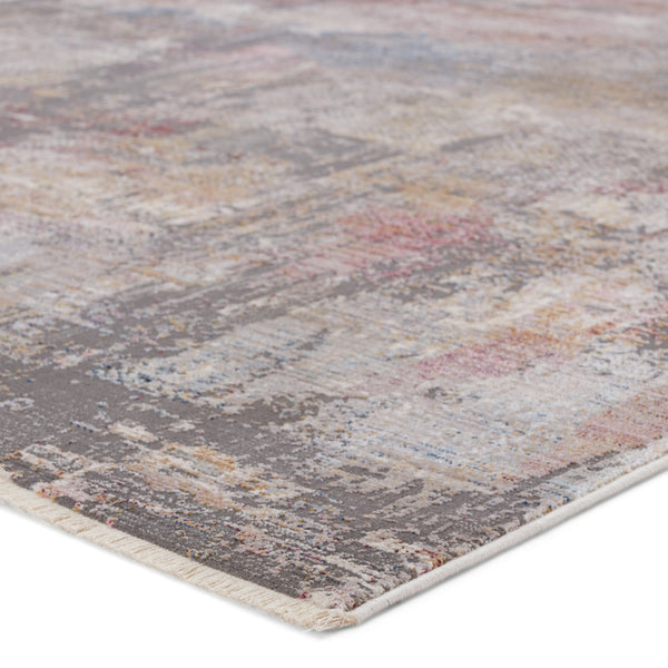 Jaipur Living Vibe by Jaipur Living Jonet Abstract Polyester Runner Rug with Fringe Hallway Accent Dark Gray 3'X12' RUG151455