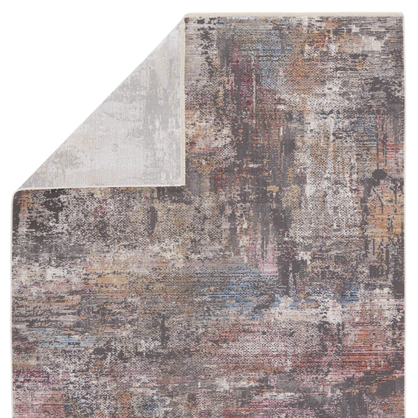 Jaipur Living Vibe by Jaipur Living Jonet Abstract Polyester Runner Rug with Fringe Hallway Accent Dark Gray 3'X12' RUG151455