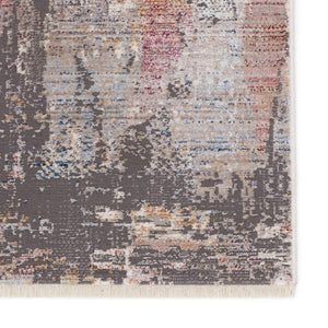 Jaipur Living Vibe by Jaipur Living Jonet Abstract Polyester Runner Rug with Fringe Hallway Accent Dark Gray 3'X12' RUG151455
