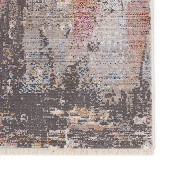 Jaipur Living Vibe by Jaipur Living Jonet Abstract Polyester Runner Rug with Fringe Hallway Accent Dark Gray 3'X12' RUG151455