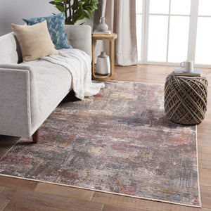 Jaipur Living Vibe by Jaipur Living Jonet Abstract Polyester Runner Rug with Fringe Hallway Accent Dark Gray 3'X12' RUG151455