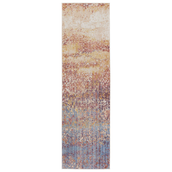 Jaipur Living Vibe by Jaipur Living Painterly Abstract Polyester Runner Rug with Fringe Artisan Appeal 3' x 10' RUG152266