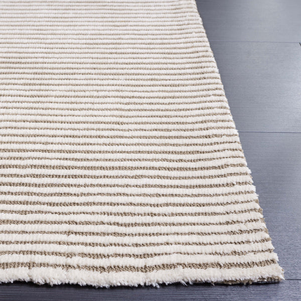 Safavieh Audrey Modern Ivory/Grey Area Rug - Enhance Your Space With Timeless Elegance And Comfort Today! Ivory ,Dark Grey 80% Micro Polyester,20% Cotton Aud101h-6sq