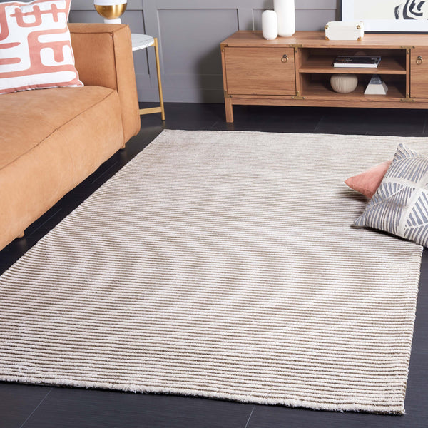 Safavieh Audrey Modern Ivory/Grey Area Rug - Enhance Your Space With Timeless Elegance And Comfort Today! Ivory ,Dark Grey 80% Micro Polyester,20% Cotton Aud101h-6sq