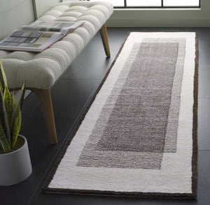 Safavieh Audrey Modern Area Rug - Exquisite Power-loomed Design With Soft Texture For Effortless Elegance Dark Grey ,Ivory 80% Micro Polyester,20% Cotton Aud102h-28