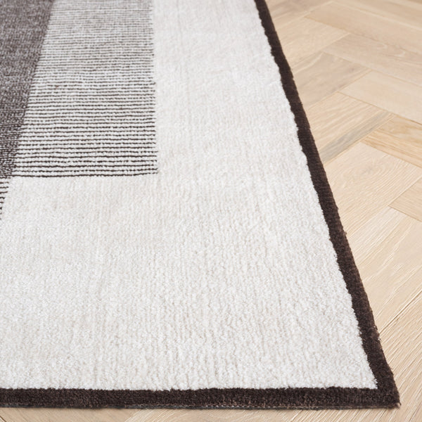 Safavieh Audrey Modern Area Rug - Exquisite Power-loomed Design With Soft Texture For Effortless Elegance Dark Grey ,Ivory 80% Micro Polyester,20% Cotton Aud102h-28