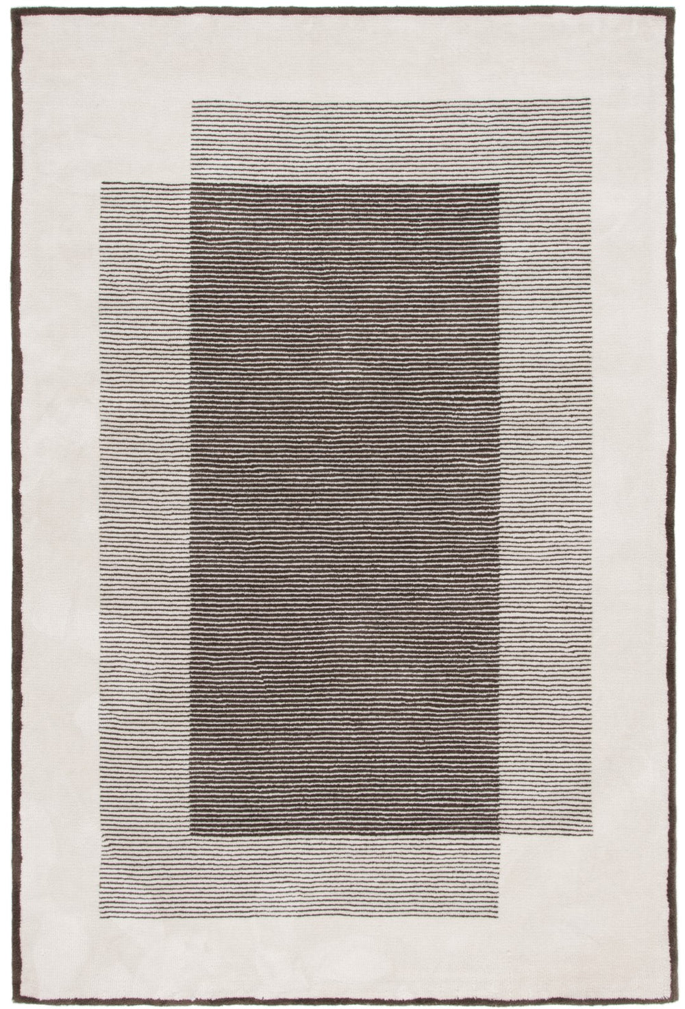 Safavieh Audrey 102 Power loomed Modern Rug Dark Grey / Ivory 5' x 8'