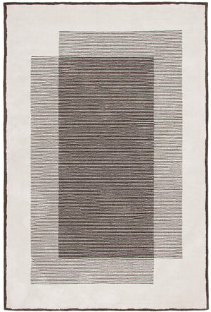 Safavieh Audrey 102 Power loomed Modern Rug Dark Grey / Ivory 5' x 8'