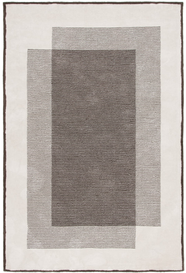 Safavieh Audrey 102 Power loomed Modern Rug Dark Grey / Ivory 5' x 8'