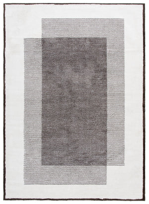 Safavieh Audrey Modern Area Rug - Exquisite Power-loomed Design With Soft Texture For Effortless Elegance Dark Grey ,Ivory 80% Micro Polyester,20% Cotton Aud102h-28