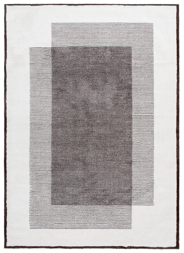 Safavieh Audrey Modern Area Rug - Exquisite Power-loomed Design With Soft Texture For Effortless Elegance Dark Grey ,Ivory 80% Micro Polyester,20% Cotton Aud102h-28