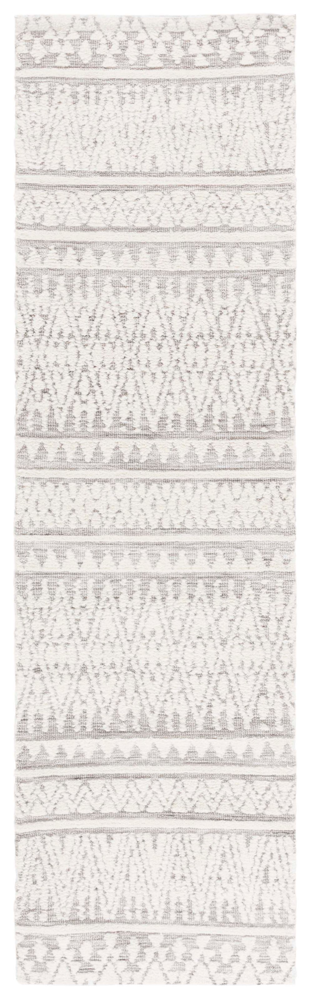 Safavieh Audrey Timeless Transitional Area Rug - Elegant Geometric Design For Modern Living Spaces Grey ,Ivory 80% Micro Polyester,20% Cotton Aud104f-6sq