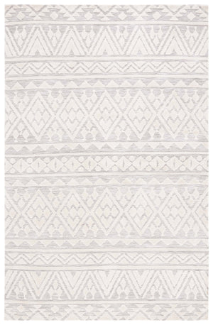Safavieh Audrey Timeless Transitional Area Rug - Elegant Geometric Design For Modern Living Spaces Grey ,Ivory 80% Micro Polyester,20% Cotton Aud104f-6sq