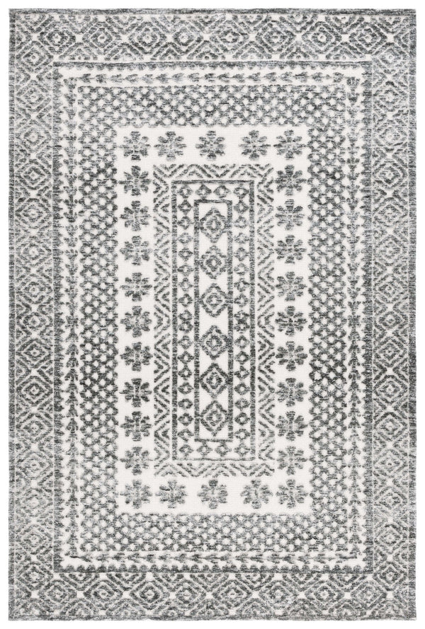 Safavieh Audrey Elegant Ivory And Grey Area Rug – Timeless Design For Cozy Living Spaces And Modern Homes Ivory ,Grey 80% Micro Polyester,20% Cotton Aud105a-4