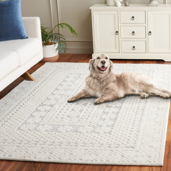 Safavieh Audrey Elegant Ivory And Grey Area Rug – Timeless Design For Cozy Living Spaces And Modern Homes Grey ,Ivory 80% Micro Polyester,20% Cotton Aud105f-28