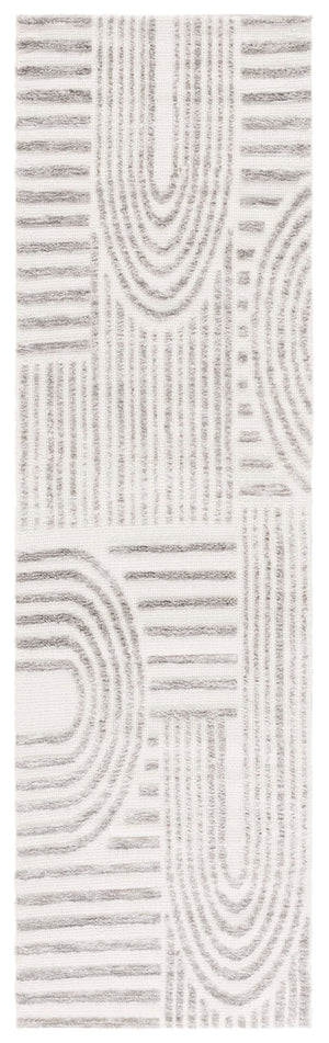 Safavieh Audrey Elegant Geometric Area Rug With Timeless Style | Luxurious Comfort For Any Room Decor Ivory ,Grey 80% Micro Polyester,20% Cotton Aud106a-28