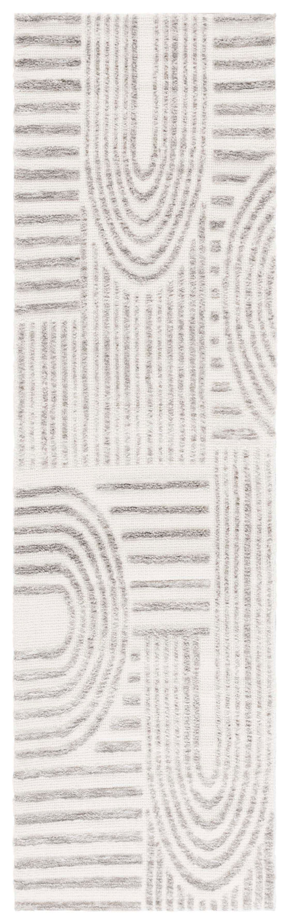 Safavieh Audrey Elegant Geometric Area Rug With Timeless Style | Luxurious Comfort For Any Room Decor Ivory ,Grey 80% Micro Polyester,20% Cotton Aud106a-28