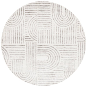 Safavieh Audrey Elegant Geometric Area Rug With Timeless Style | Luxurious Comfort For Any Room Decor Ivory ,Grey 80% Micro Polyester,20% Cotton Aud106a-28