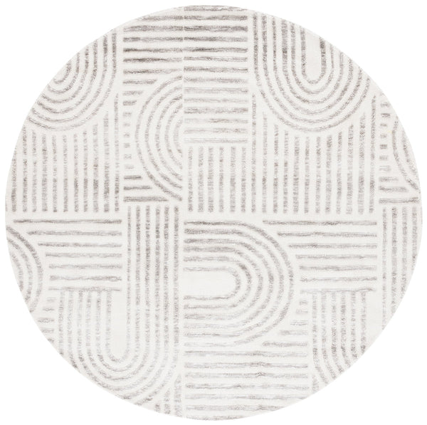 Safavieh Audrey Elegant Geometric Area Rug With Timeless Style | Luxurious Comfort For Any Room Decor Ivory ,Grey 80% Micro Polyester,20% Cotton Aud106a-28