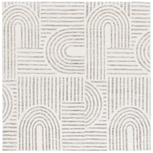 Safavieh Audrey Elegant Geometric Area Rug With Timeless Style | Luxurious Comfort For Any Room Decor Ivory ,Grey 80% Micro Polyester,20% Cotton Aud106a-28