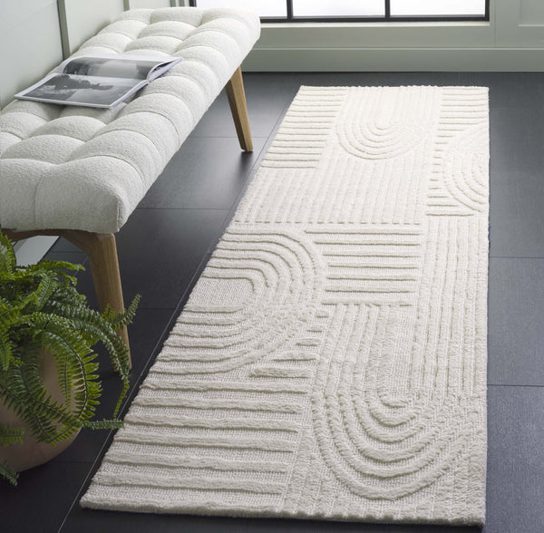 Safavieh Audrey Elegant Geometric Area Rug With Timeless Style | Luxurious Comfort For Any Room Decor Beige 80% Micro Polyester,20% Cotton Aud106b-6r