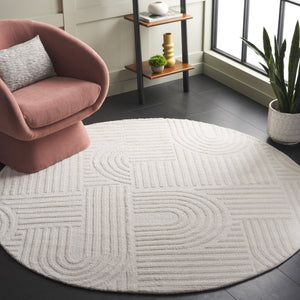 Safavieh Audrey Elegant Geometric Area Rug With Timeless Style | Luxurious Comfort For Any Room Decor Beige 80% Micro Polyester,20% Cotton Aud106b-6r