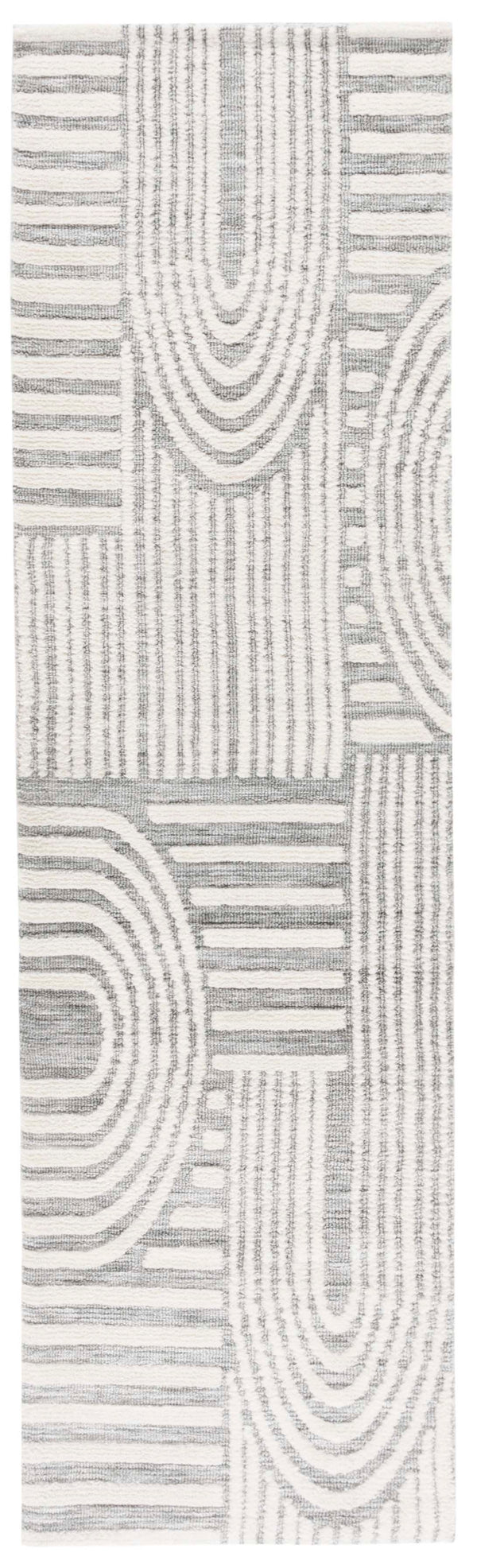 Safavieh Audrey Elegant Geometric Area Rug With Timeless Style | Luxurious Comfort For Any Room Decor Grey ,Ivory 80% Micro Polyester,20% Cotton Aud106f-4