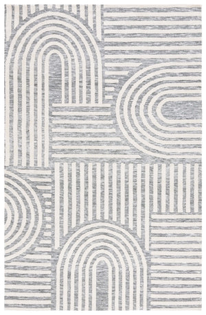 Safavieh Audrey Elegant Geometric Area Rug With Timeless Style | Luxurious Comfort For Any Room Decor Grey ,Ivory 80% Micro Polyester,20% Cotton Aud106f-4