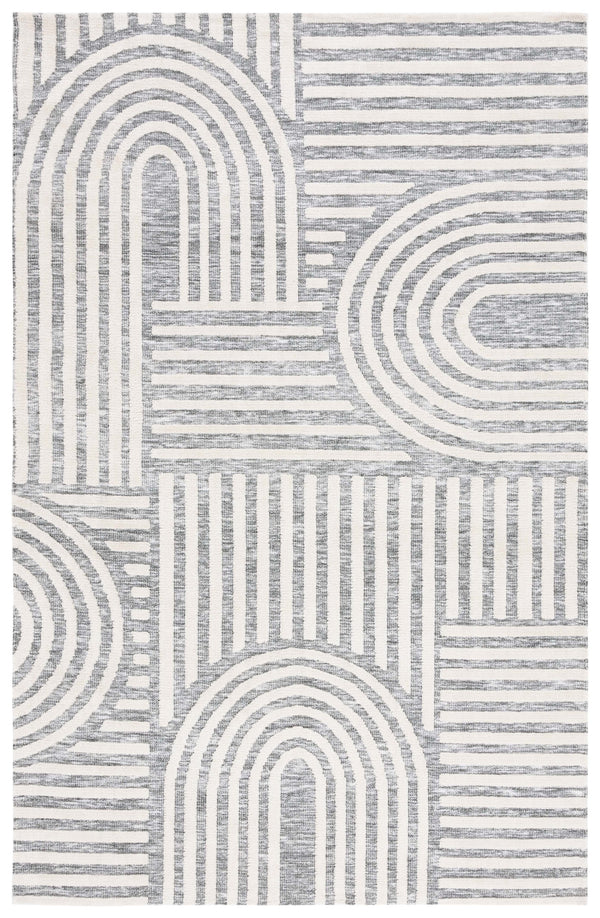 Safavieh Audrey Elegant Geometric Area Rug With Timeless Style | Luxurious Comfort For Any Room Decor Grey ,Ivory 80% Micro Polyester,20% Cotton Aud106f-4