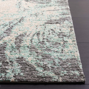 Safavieh Audrey Exquisite Area Rug - Luxurious Abstract Design For Elegant Living Spaces & Cozy Comfort Blue ,Grey 80% Micro Polyester,20% Cotton Aud107m-5