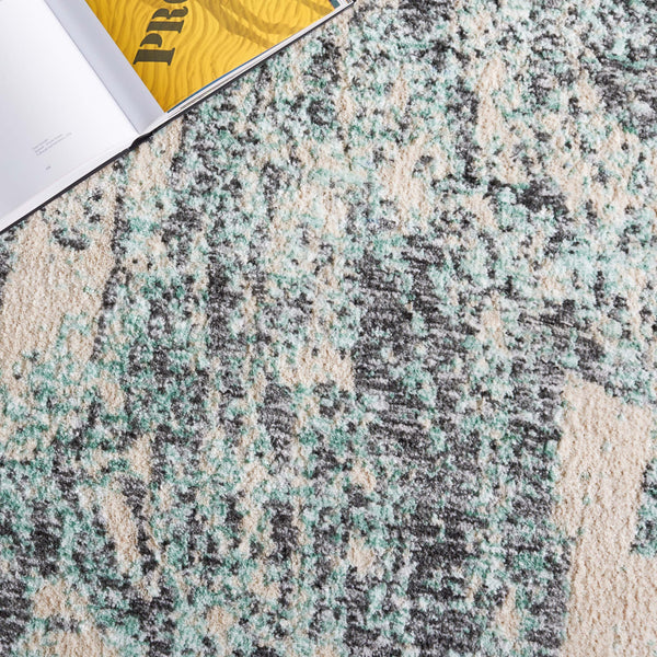 Safavieh Audrey Exquisite Area Rug - Luxurious Abstract Design For Elegant Living Spaces & Cozy Comfort Blue ,Grey 80% Micro Polyester,20% Cotton Aud107m-5