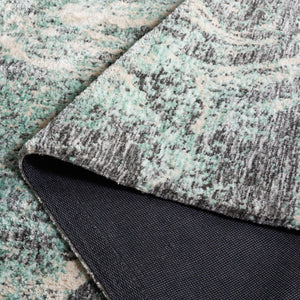 Safavieh Audrey Exquisite Area Rug - Luxurious Abstract Design For Elegant Living Spaces & Cozy Comfort Blue ,Grey 80% Micro Polyester,20% Cotton Aud107m-5