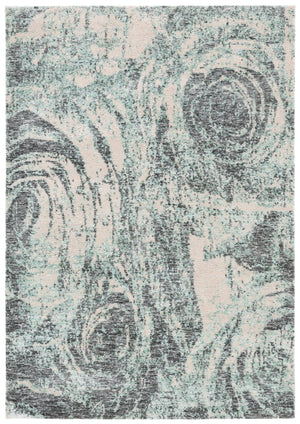 Safavieh Audrey Exquisite Area Rug - Luxurious Abstract Design For Elegant Living Spaces & Cozy Comfort Blue ,Grey 80% Micro Polyester,20% Cotton Aud107m-5