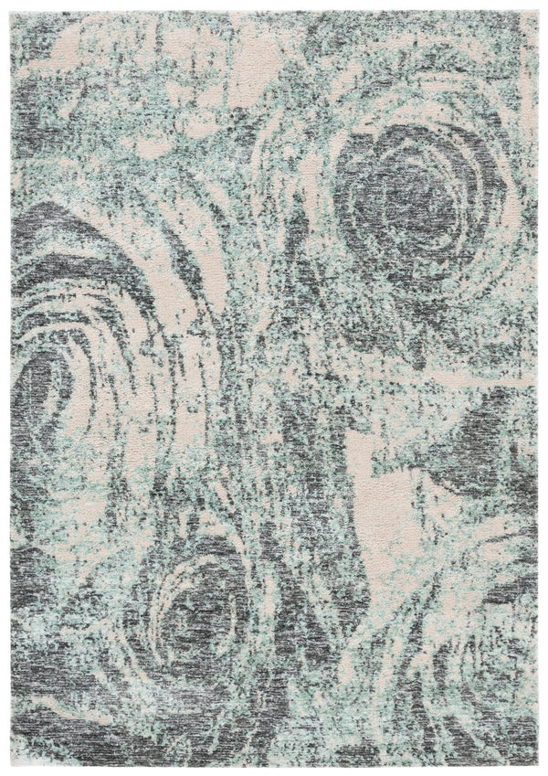 Safavieh Audrey Exquisite Area Rug - Luxurious Abstract Design For Elegant Living Spaces & Cozy Comfort Blue ,Grey 80% Micro Polyester,20% Cotton Aud107m-5