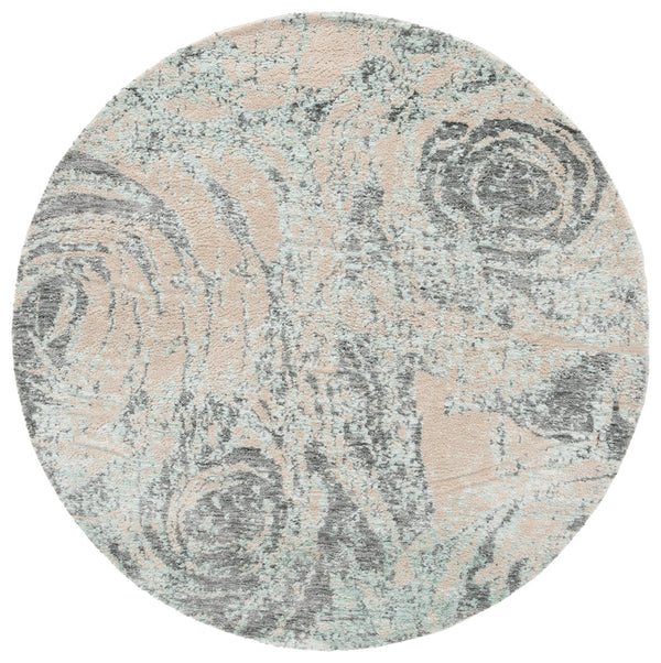 Safavieh Audrey Exquisite Area Rug - Luxurious Abstract Design For Elegant Living Spaces & Cozy Comfort Blue ,Grey 80% Micro Polyester,20% Cotton Aud107m-5