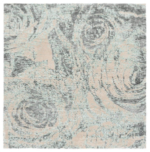 Safavieh Audrey Exquisite Area Rug - Luxurious Abstract Design For Elegant Living Spaces & Cozy Comfort Blue ,Grey 80% Micro Polyester,20% Cotton Aud107m-5