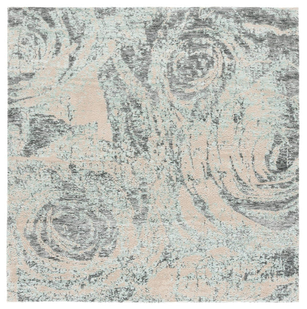 Safavieh Audrey Exquisite Area Rug - Luxurious Abstract Design For Elegant Living Spaces & Cozy Comfort Blue ,Grey 80% Micro Polyester,20% Cotton Aud107m-5