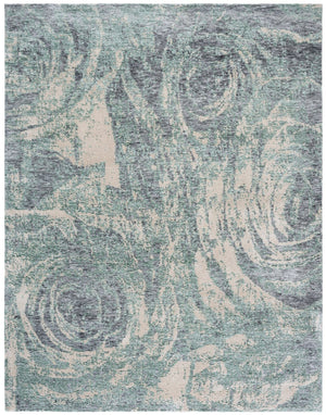 Safavieh Audrey Exquisite Area Rug - Luxurious Abstract Design For Elegant Living Spaces & Cozy Comfort Blue ,Grey 80% Micro Polyester,20% Cotton Aud107m-5