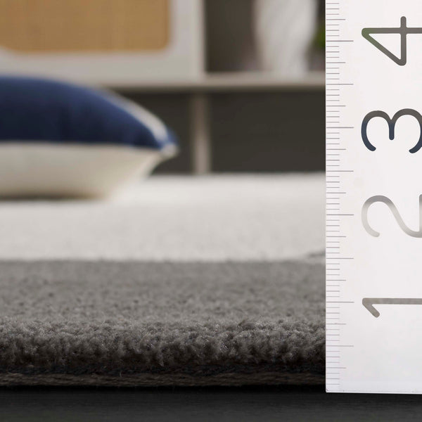 Safavieh Audrey Luxurious Round Area Rug - Elegant Modern Design For Chic Home Decor, Soft & Durable Masterpiece Grey ,Ivory 80% Micro Polyester,20% Cotton Aud108f-6sq