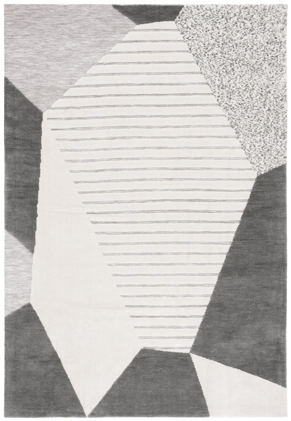 Safavieh Audrey Luxurious Round Area Rug - Elegant Modern Design For Chic Home Decor, Soft & Durable Masterpiece Grey ,Ivory 80% Micro Polyester,20% Cotton Aud108f-6sq